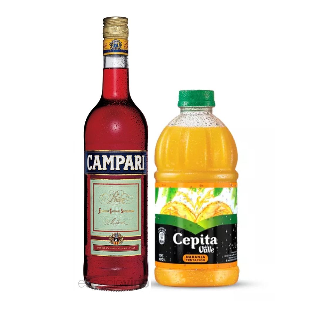 COMBO Campari + 1 jugo cepita litro 